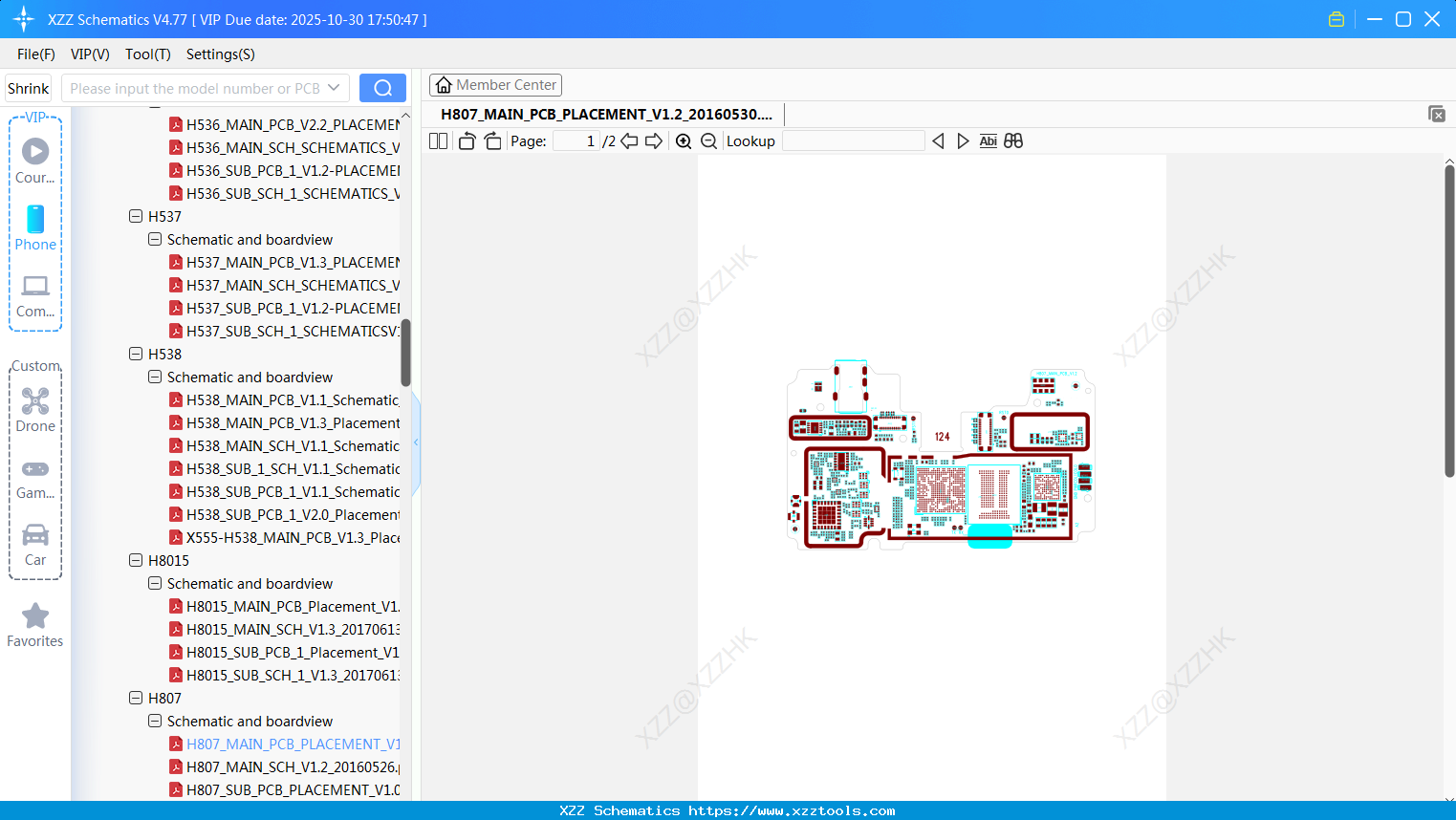 Infinix H807_MAIN_PCB_PLACEMENT_V1.2_20160530